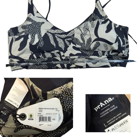 PrAna Willow Falls & Elina Reversible Swimsuit Set - L Top / S Bottom NWT - Picture 5 of 5